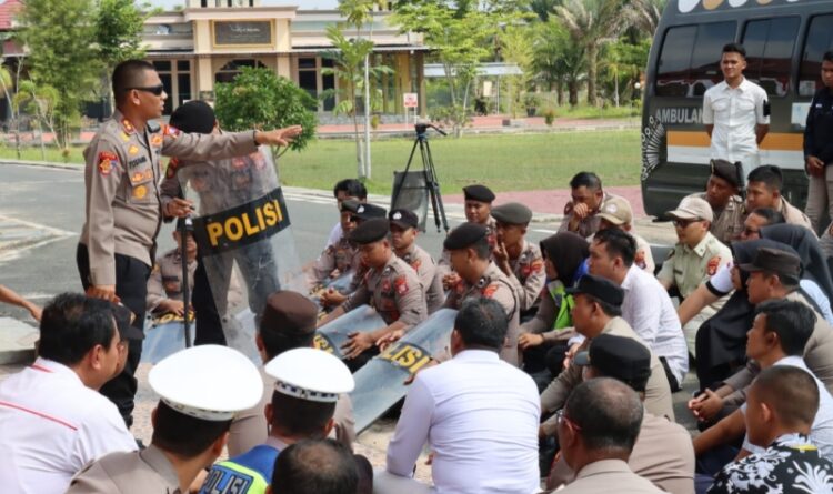 Jelang Pemilu, Polres Barsel Gelar Sispamkota