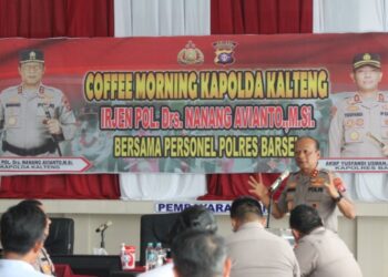 Kapolda Kalteng Gelar Coffee Morning di Polres Barsel