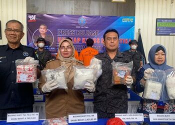 Hasil Penyelidikan, 9,2 Kilogram Sabu Merupakan Jaringan Antar Negara
