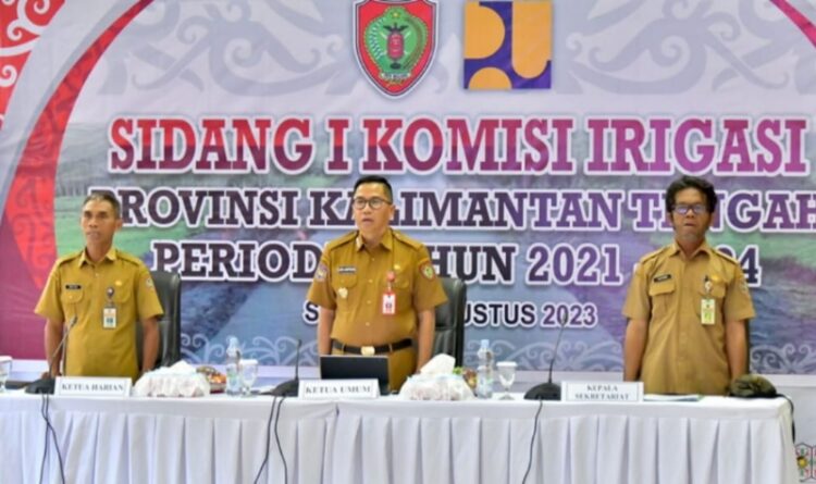 Leonard S. Ampung Buma Sidang I Komisi Irigasi Provinsi Kalteng Tahun 2023