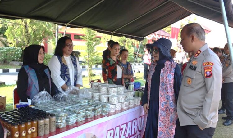 Kembangkan UMKM, Pengurus Daerah Bhayangkari Kalteng Gelar Bazar di Mapolda