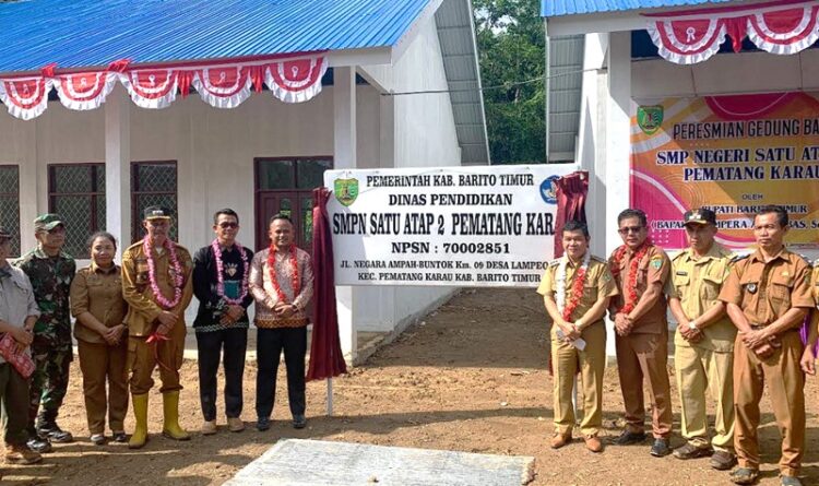 SMP Satu Atap Pematang Karau Diresmikan, Legislator Bartim Harapkan Tambahan Nilai Bagi Dunia Pendidikan