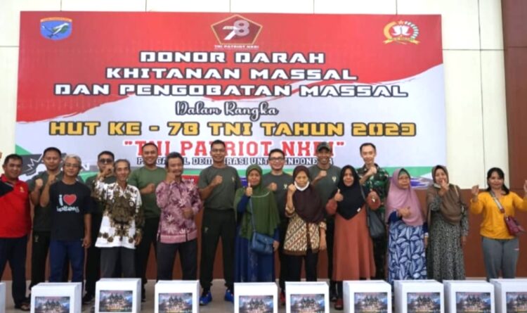 Korem 102/Pjg Laksanakan Bakti Sosial Dalam Rangka HUT TNI Ke-78 Tahun 2023