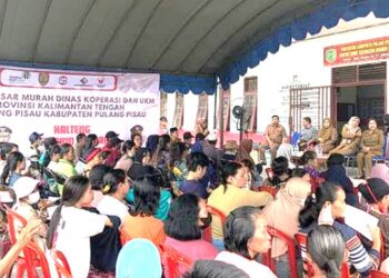 Pj Bupati Pulpis Menyerahkan Paket Subsidi Sembako Pasar Murah