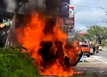 Mobil Terbakar Usai Isi BBM di SPBU