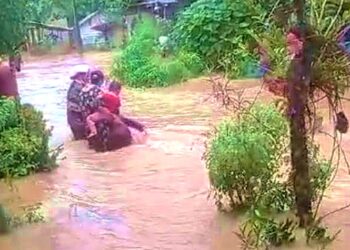Sejumlah Titik di Kecamatan Dusun Tengah Terendam Banjir