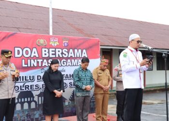 Wujudkan Pemilu Damai, Polres Barsel Gelar Doa Bersama