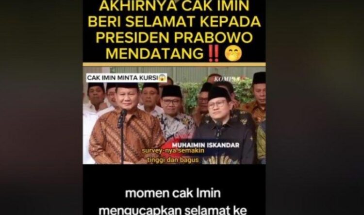 [Hoaks atau Fakta] Cak Imin Ucapkan Selamat kepada Prabowo untuk Kemenangan Pilpres 2024