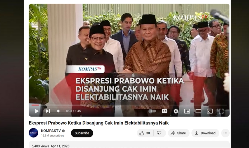[Hoaks atau Fakta] Cak Imin Ucapkan Selamat kepada Prabowo untuk Kemenangan Pilpres 2024
