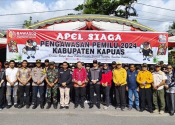 Bawaslu Kapuas Apel Siaga Kawal Pelaksanaan Pemilu