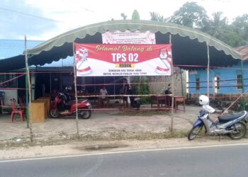 Jelang Hari Pencoblosan, TPS Ramai Terpasang, Jalan Raya di Ampah Malah Mirip Jelang Lebaran