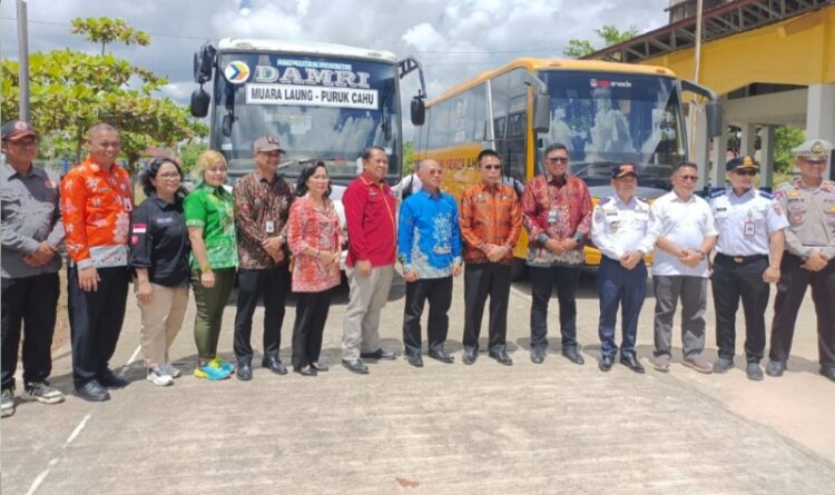 Peluncuran Transportasi Bus Damri Mendapat Apresiasi DPRD Murung Raya