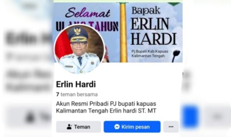 Pj Bupati Tegaskan Akun Facebook Atas Nama Erlin Hardi Hoax