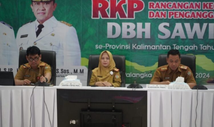 Sri Widanarni Buka Kegiatan Pembahasan RKP DBH Sawit Se-Kalteng Tahun 2024