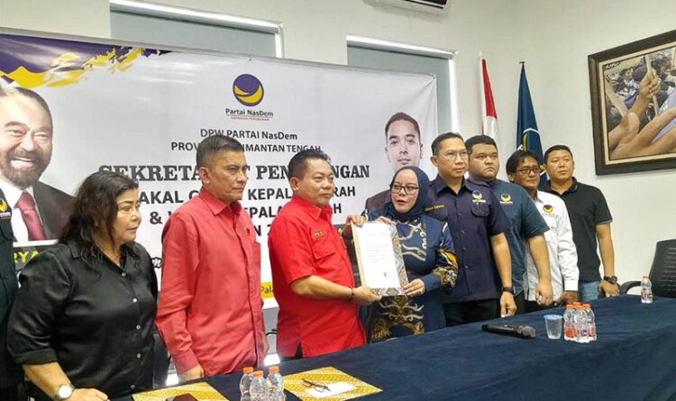Tunjukan Keseriusan, HM Wiyatno Datang Sebagai Pendaftar Bakal Calon Bupati Kapuas di DPW NasDem Kalteng