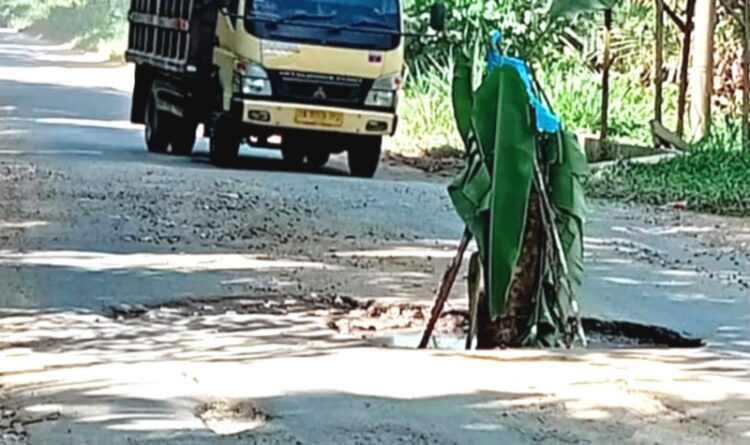 Berlubang Parah, Jalan Raya Negara ini Perlu Perhatian