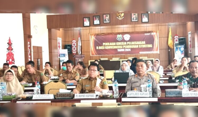 Pj Bupati Kapuas Erlin Hardi,Rapat Kerja 8 Aksi Konvergensi Penurunan Stunting