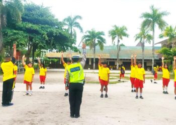 Satlantas Polresta Palangka Raya Ajarkan 12 Gatur Lantas di SMP Katolik Santo Paulus