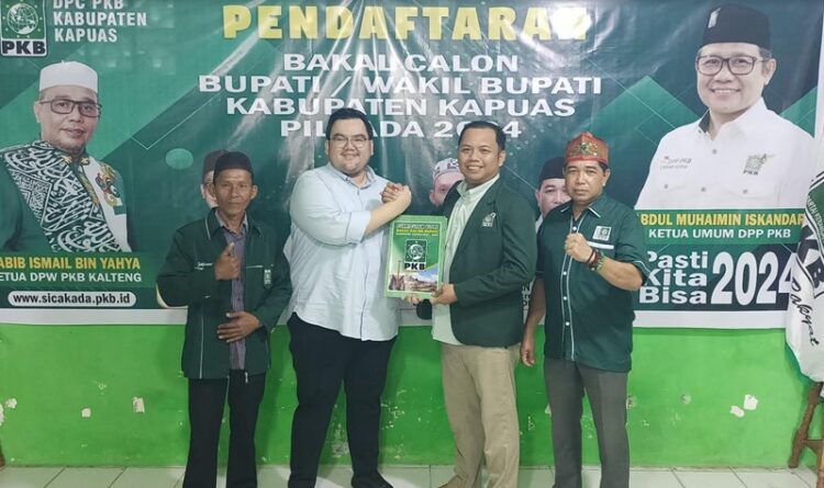 Dealdo Dwirendragraha Mendaftarkan Diri Ke DPC PKB Sebagai Balon Bupati Kapuas 2024-2029