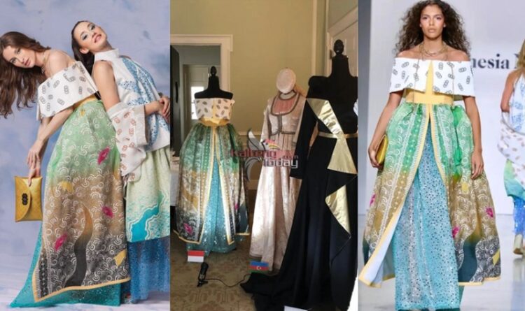 Pesona Gaun Batik Laut Bunaken Bersanding dengan Dior di Rumah Presiden Wilson