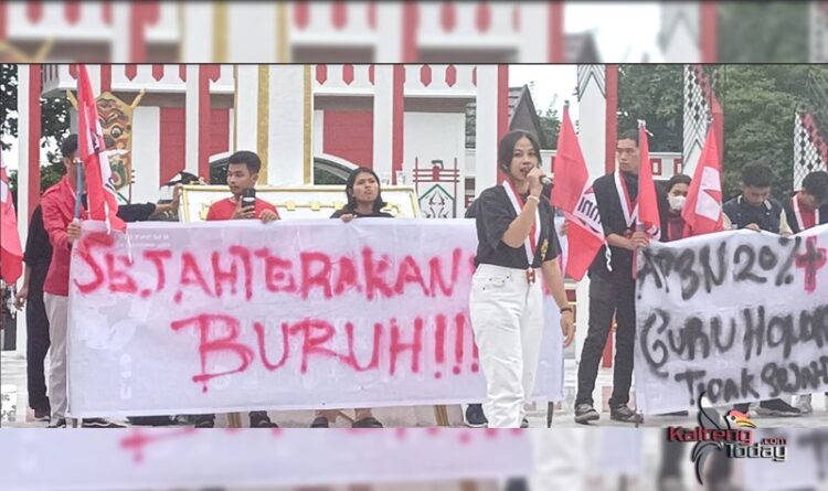 Ketua GmnI Cabang Palangka Raya : Gaji Buruh dan Guru Honorer Setarakan Dengan PNS