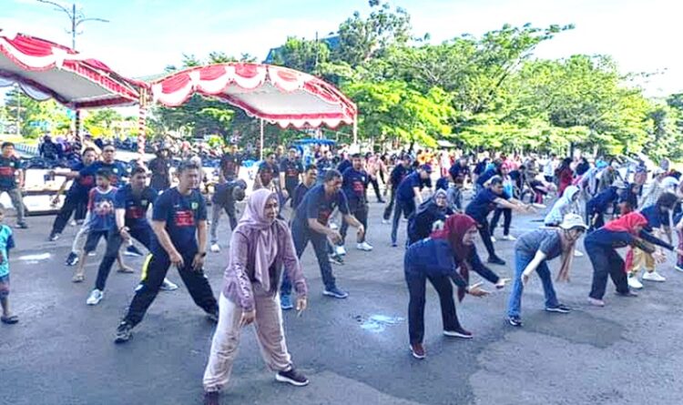 Pj Bupati Ikuti Senam Bersama Peringatan May Day