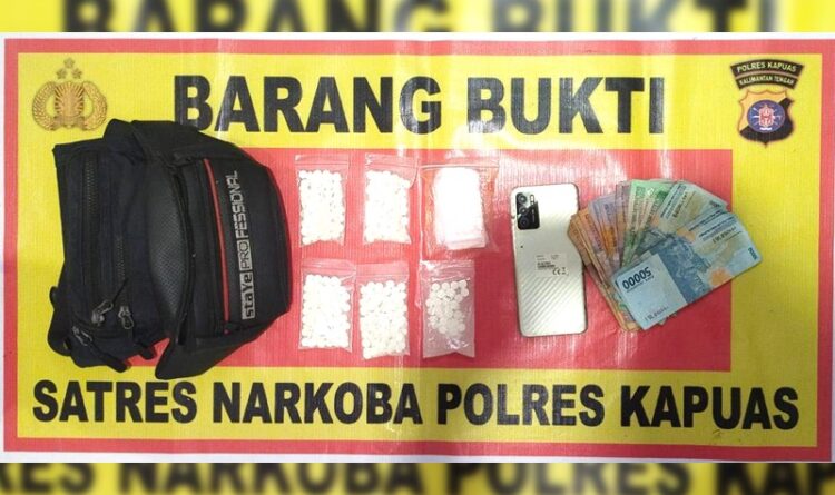 Polres Kapuas Amankan 430 Butir Obat Obatan Keras