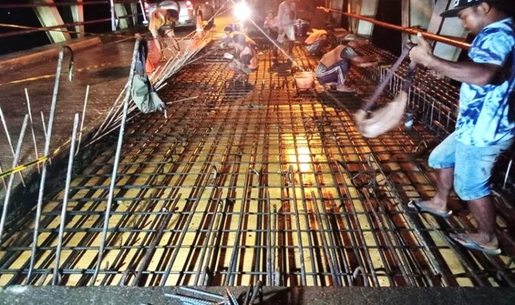 Lantai Pada Jembatan Sei Katingan Segera Diperbaiki