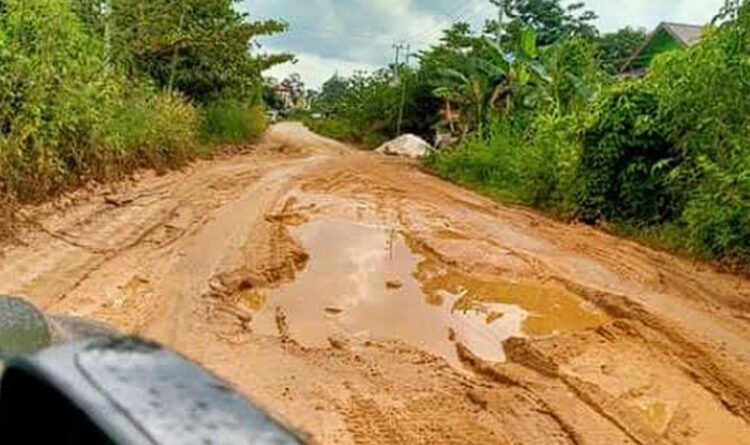 Ruas Jalan Tumbang Samba Tidak Memungkinkan Untuk Kendaraan Berat