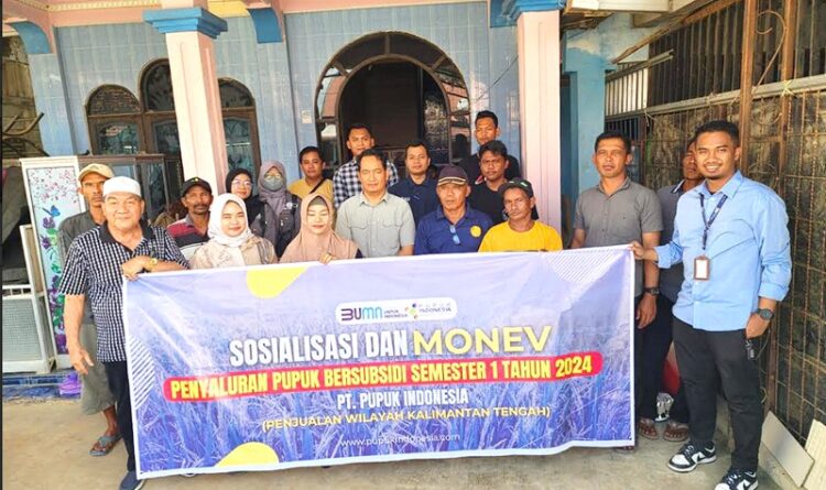 Tambah Alokasi Pupuk Subsidi, PT.Pupuk Indonesia dan Dinas Pertanian Kabupaten Pulang Pisau Lakukan Monev dan Sosialisasi Bersama