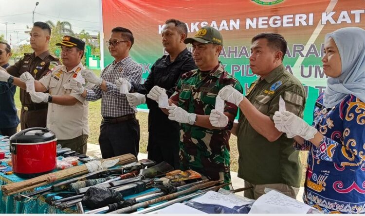 Sejumlah Barang Bukti Perkara Tindak Pidana Umum Di Musnahkan