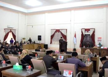 Pj Bupati Barsel Sampaikan Pidato Pengantar Perubahan KUA-PPAS