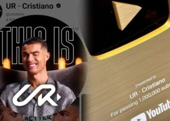 Rekor! Youtube Cristiano Ronaldo Raih 20 Juta Subscriber dalam Waktu 24 Jam, Auto Diamond Play Button