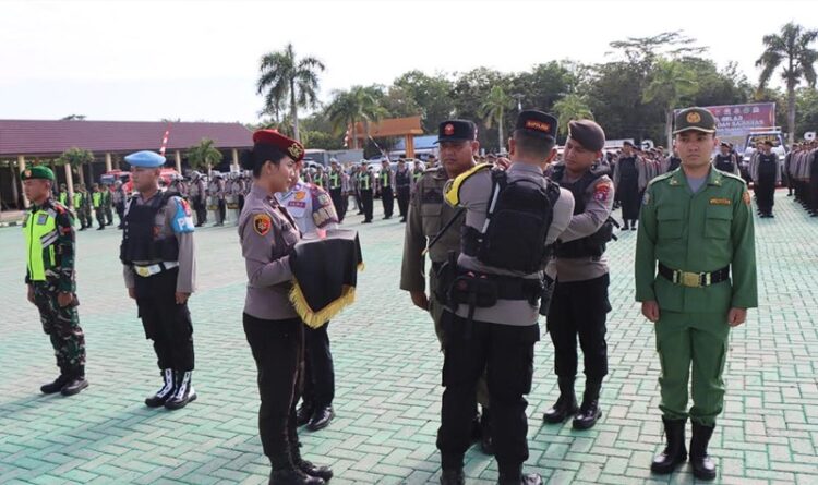 Sukseskan Pilkada, Polres Pulpis Apel Gelar Pasukan Ops Mantap Praja Telabang 2024