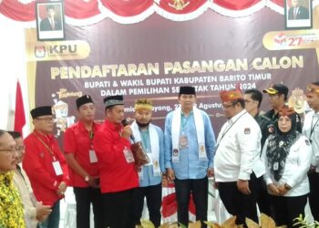 Hari Terakhir Pendaftaran, KPU Bartim Terima Duet M Yamin - Adi