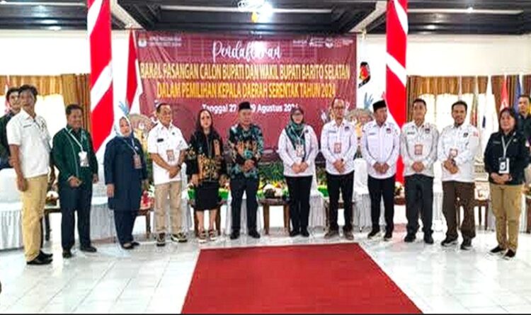 Paslon Juana - Tini Resmi Mendaftar ke KPU Barito Selatan
