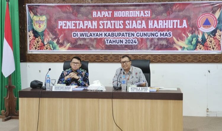 Antisipasi Karhutla, Pemkab Gumas Gelar Rakor Penetapan Status Siaga