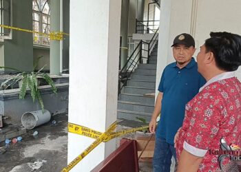 Sri Suwanto Sambangi Lokasi Gereja Kebakaran di Palangka Raya