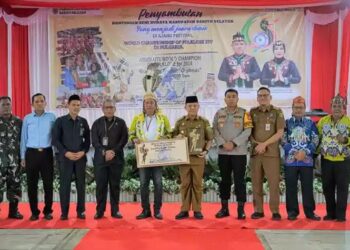 Pemkab Barsel Sambut Rombongan Juara Dunia Seni Budaya