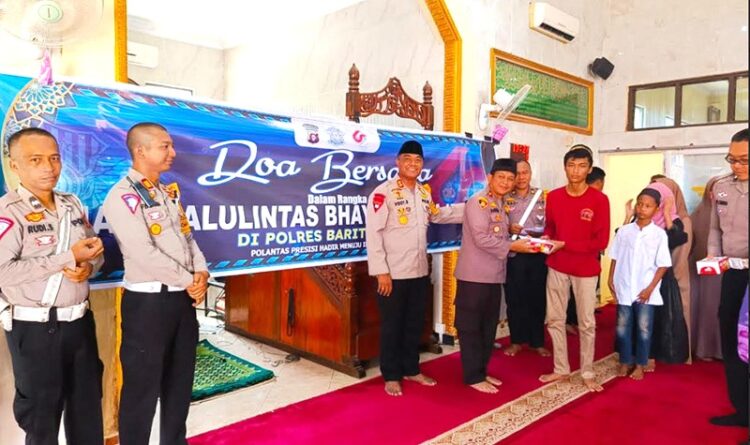 Satlantas Polres Bartim Adakan Doa Bersama dan Acara Sosial di Hari Lalu Lintas Bhayangkara