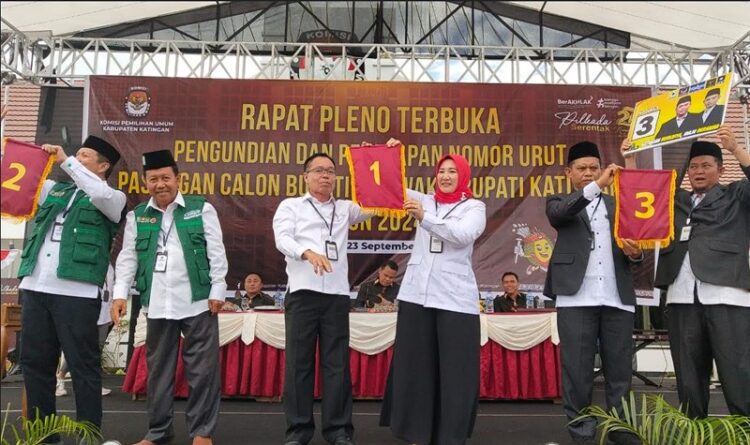 Tiga Pasangan Calon Mendapatkan Nomor Urut