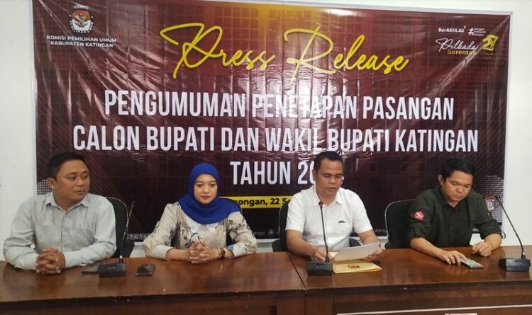 KPU Kabupaten Katingan Tetapkan Tiga Paslon Bertarung di Pilkada 20124