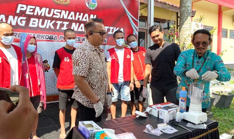 Polisi Musnahkan Barang Bukti Sabu 149,09 Gram di Kabupaten Katingan