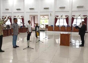 Sekretariat DPRD Barsel Gelar Gladi Bersih Pelantikan Unsur Pimpinan