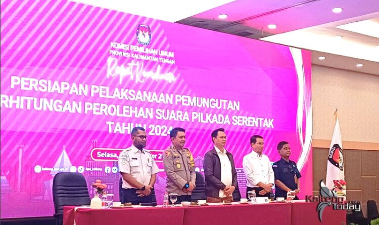 Pastikan Kesiapan Pelaksanaan Pilkada Serentak 2024, KPU Kalteng Menggelar Rakor