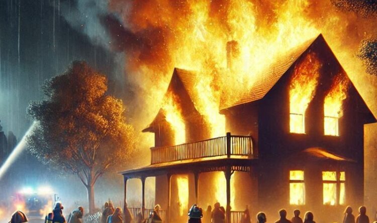 Bakar Sarang Tawon, Tukang Bangunan Kaget Api Membakar Rumah