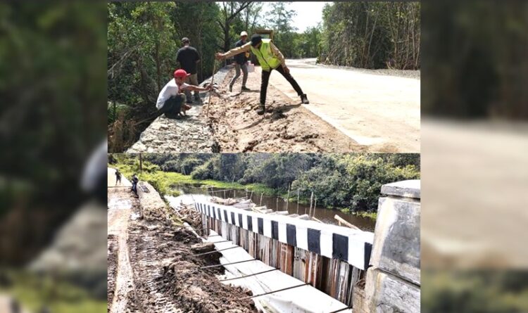 Jalan Ujung Pandaran-Kuala Pembuang Segera Dibuat Sheet Pile Baja