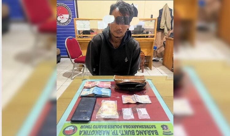 Polisi Tangkap Pengedar Narkoba di Bartim, 5 Paket Sabu Disita