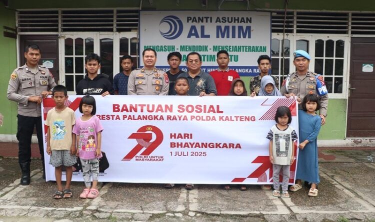 Hari Bhayangkara ke-79, Polresta Palangka Raya Salurkan Bansos ke Panti Asuhan Al-Mim