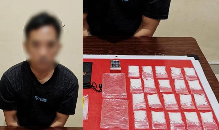 20 Paket Sabu Disita, Pengedar di Palangka Raya Diciduk di Barak Kayu